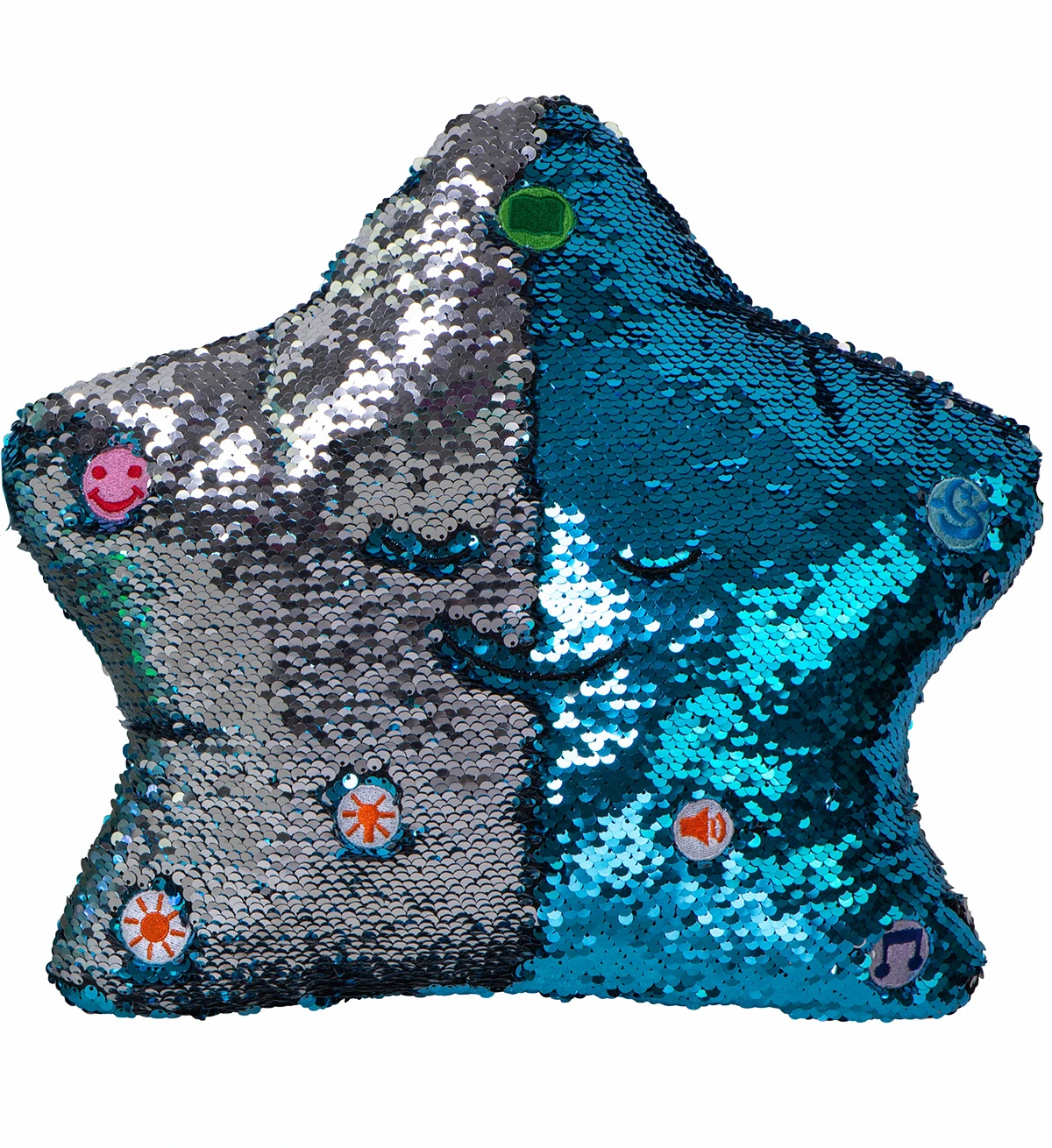 Flippable Sequins My Dua’ Pillow – Blue & Silver