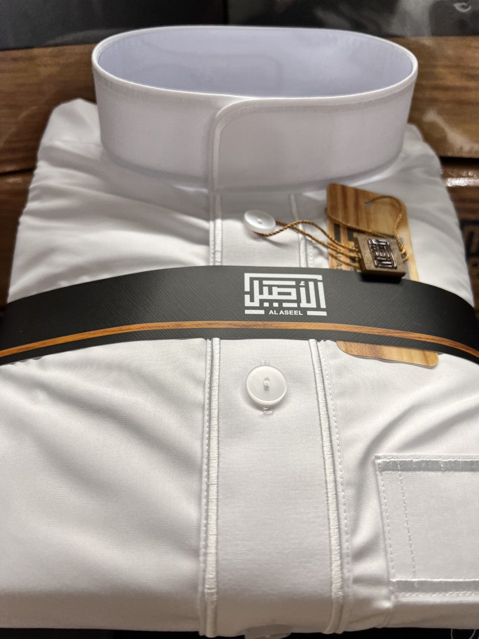 White Al Aseel Embroidered Thobe