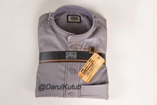 Grey Al Aseel Embroidered Thobe