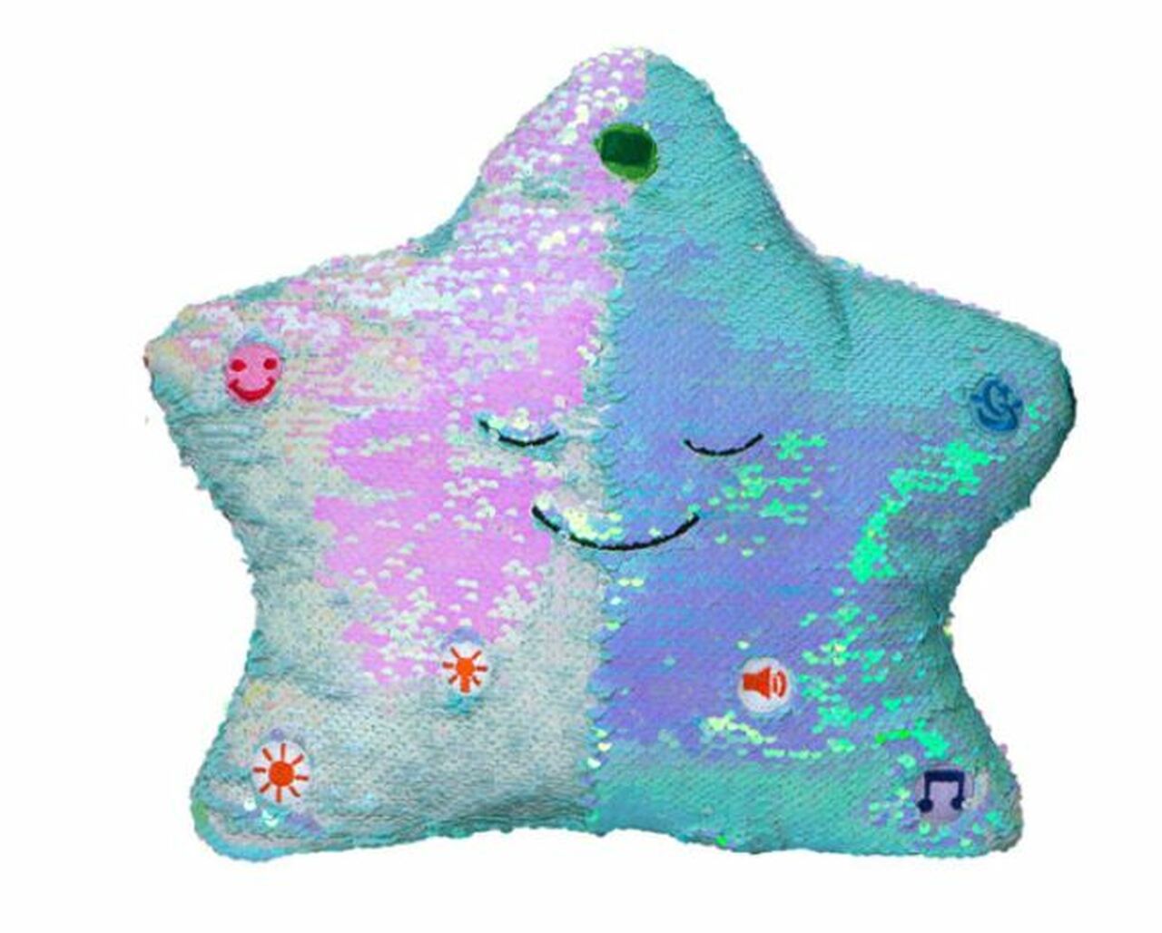 Flippable Sequins My Dua’ Pillow – Light Blue & Pearl