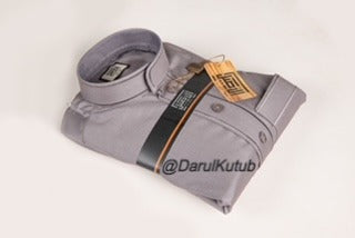 Grey Al Aseel Embroidered Thobe