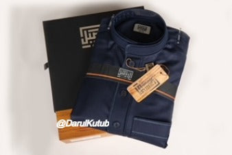 Navy Al Aseel Embroidered Thobe