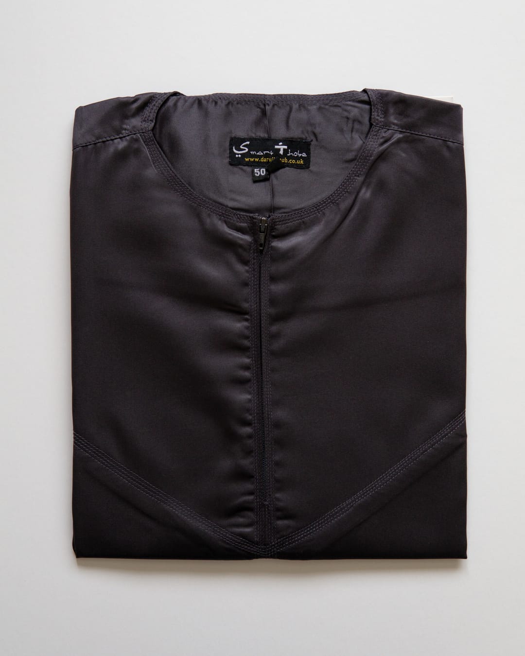 Classic Collarless Zip Thobe (Brown)