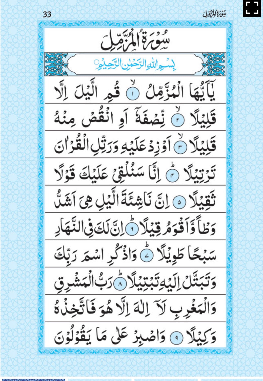 Surah Kahf with Surah Fatiha, Surah Jumuah, and Surah Muzammil