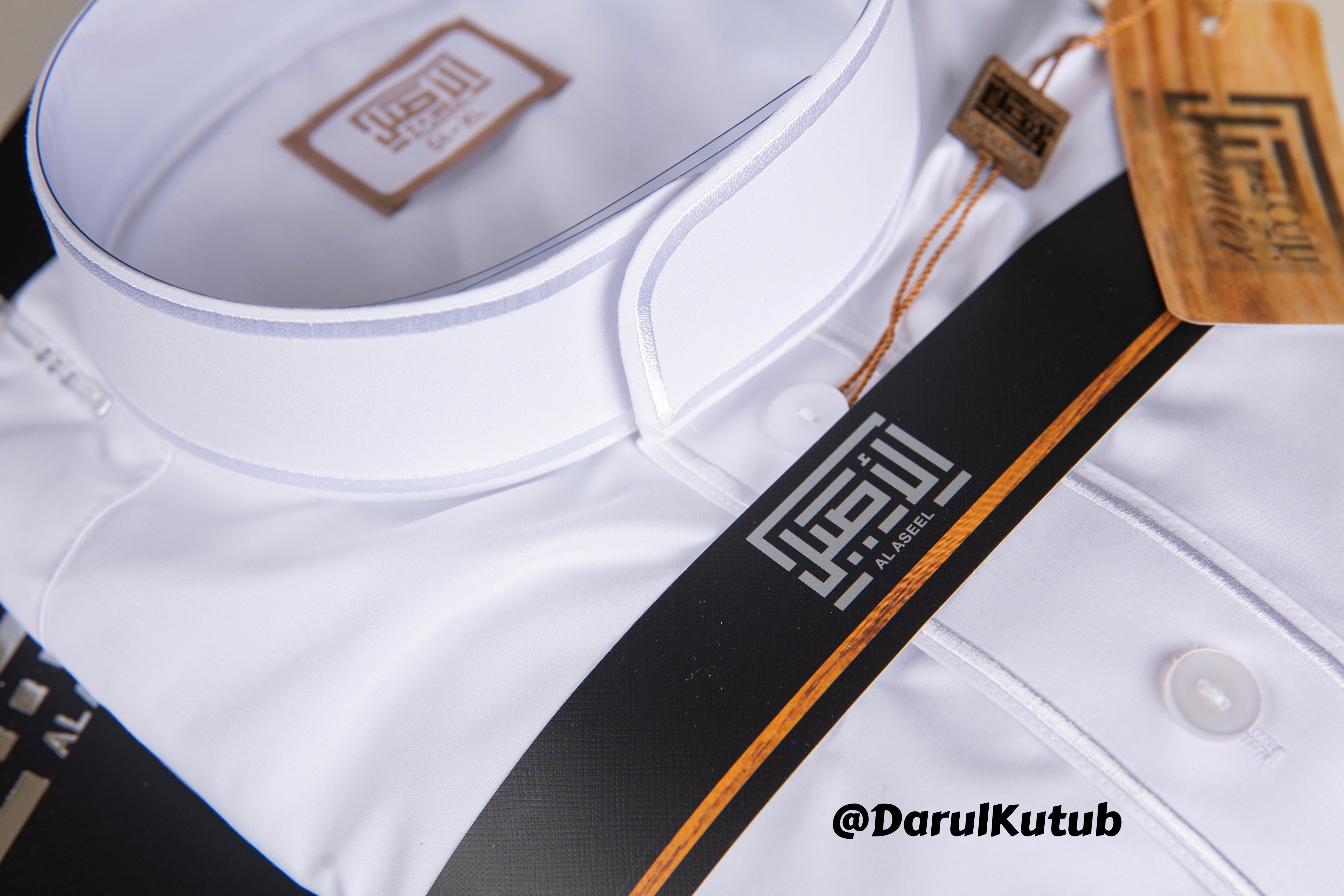 White Al Aseel Embroidered Thobe