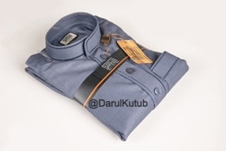 Dark Grey Al Aseel Embroidered Thobe