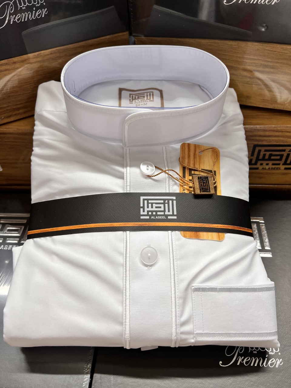 White Al Aseel Embroidered Thobe