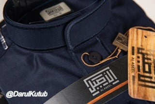 Navy Al Aseel Embroidered Thobe