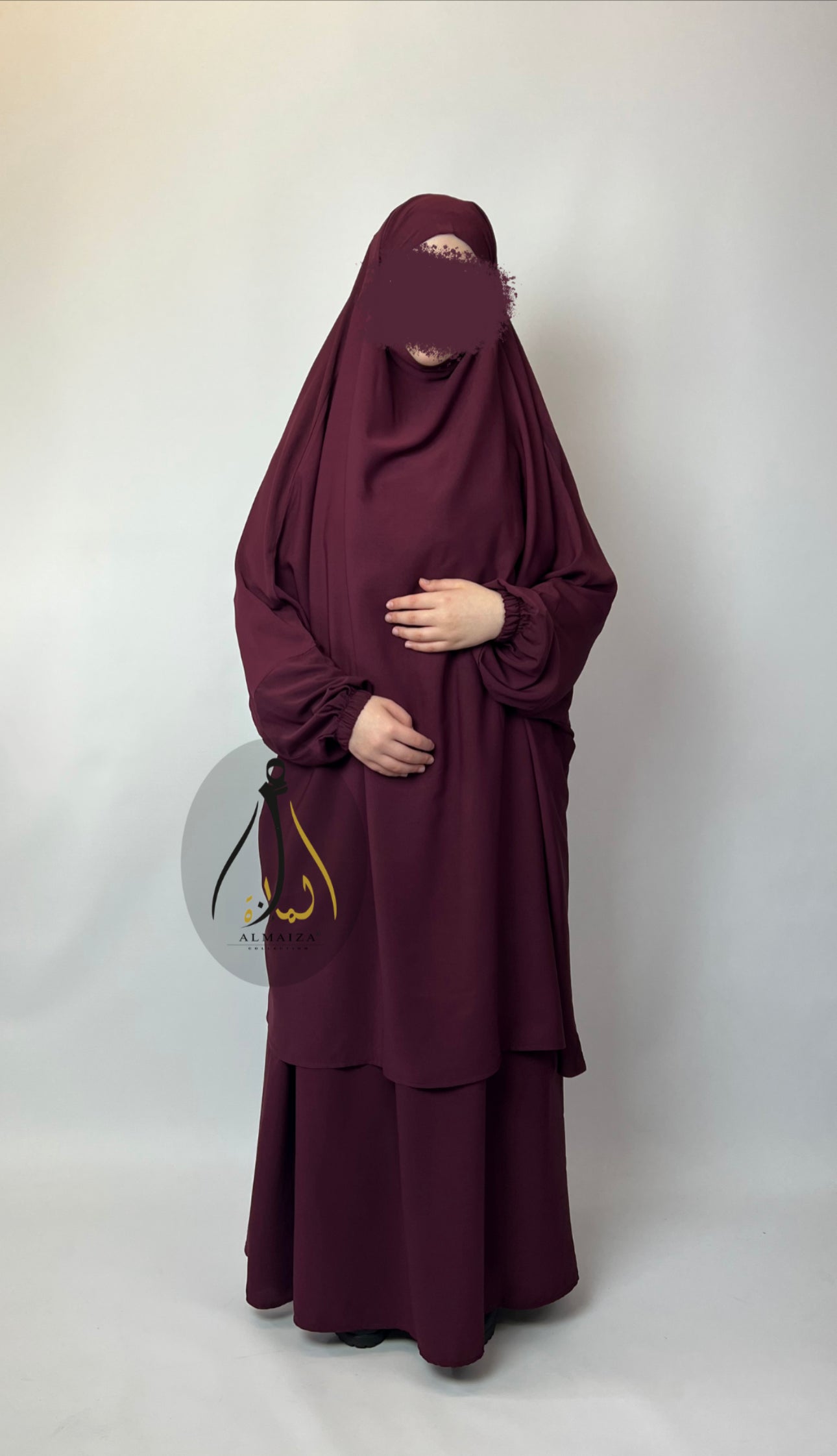 Standard Sahla Two Piece Set Khimar With Skirt + Niqab