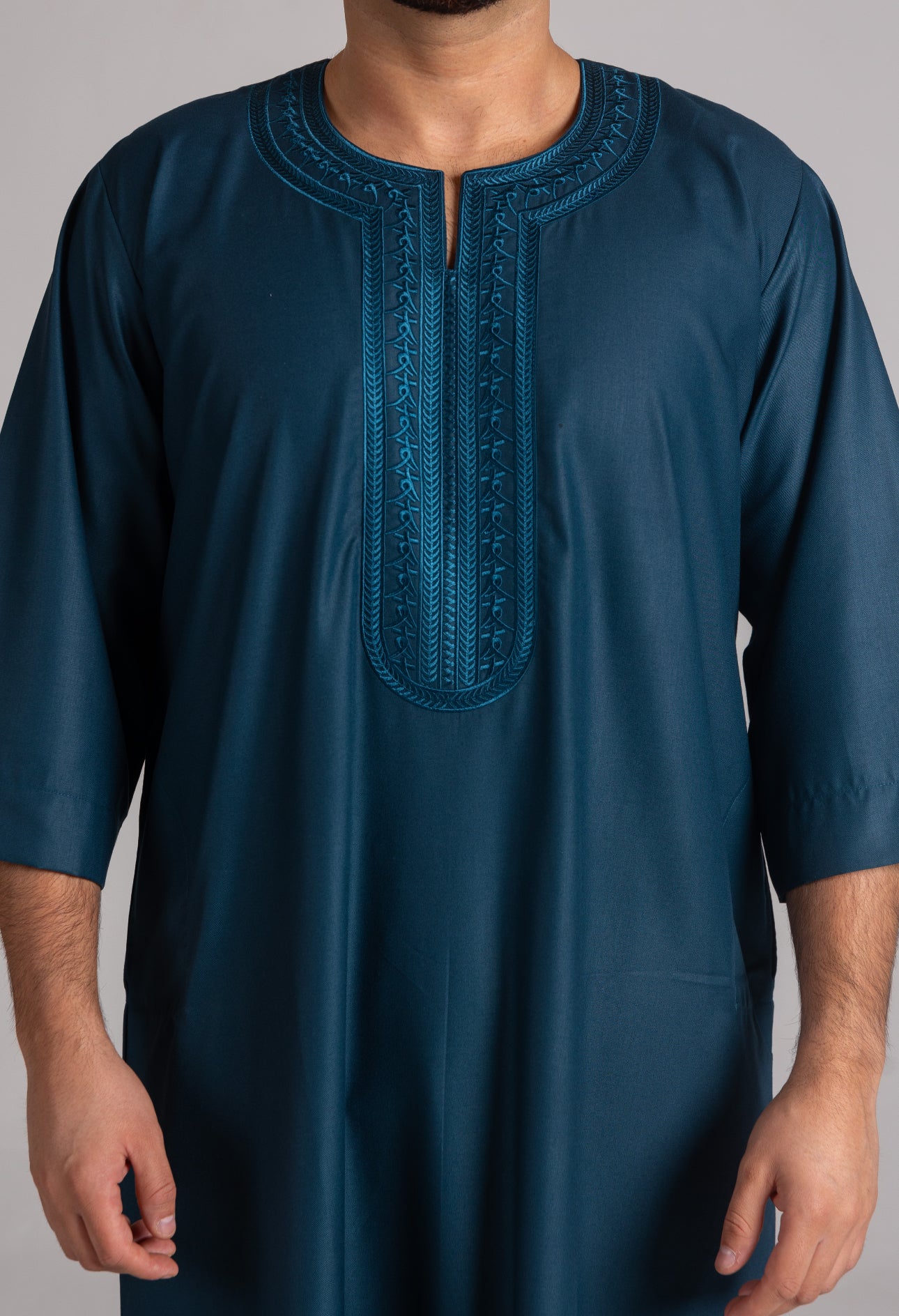 Premium 3 Quarter Sleeve Thobe Teal