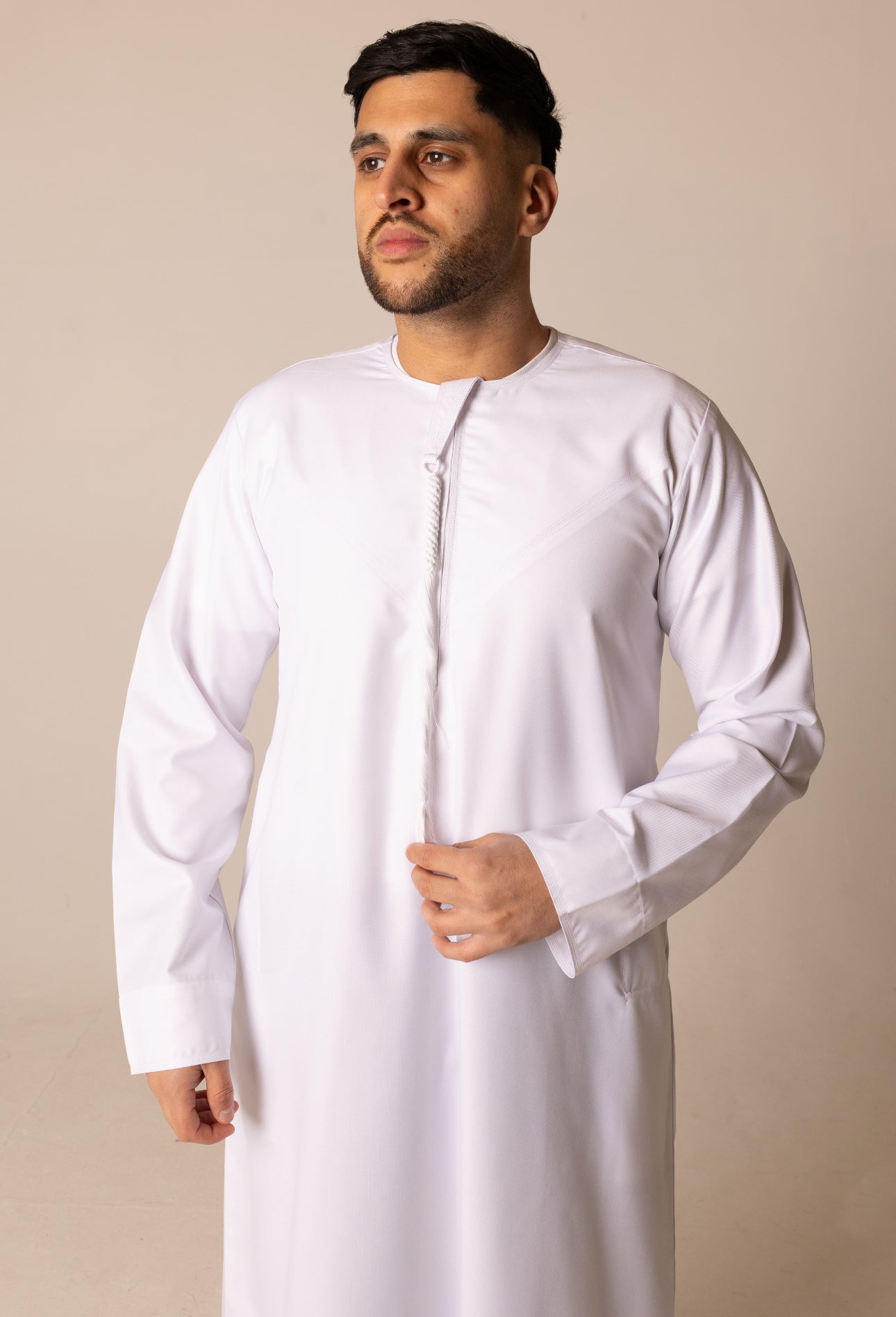 Quality Emirati Thobe ( White ) image 2