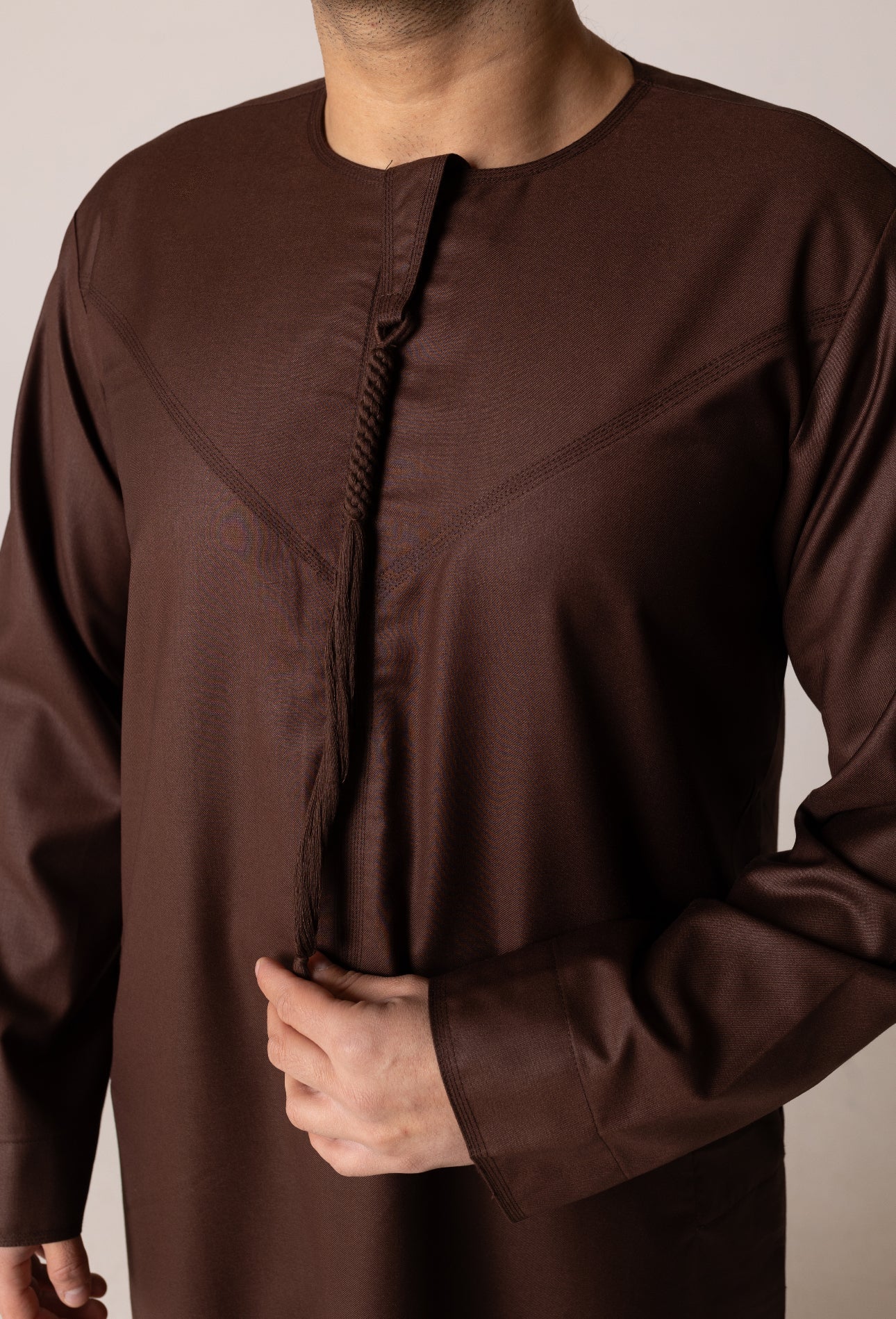 Kids Quality Emirati Thobe ( Brown ) image 4