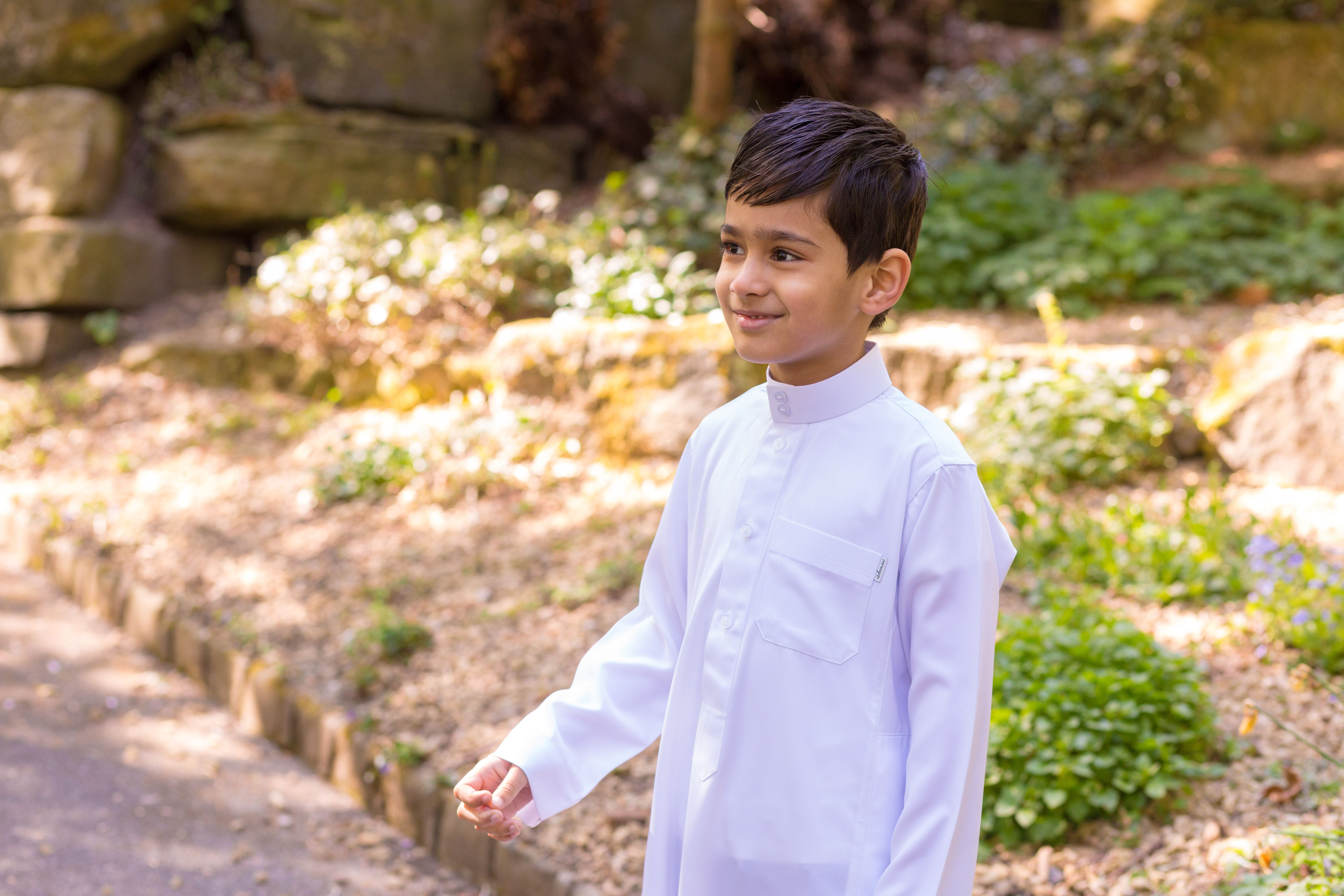 NUSUKI KIDS THOBES - WHITE image 1