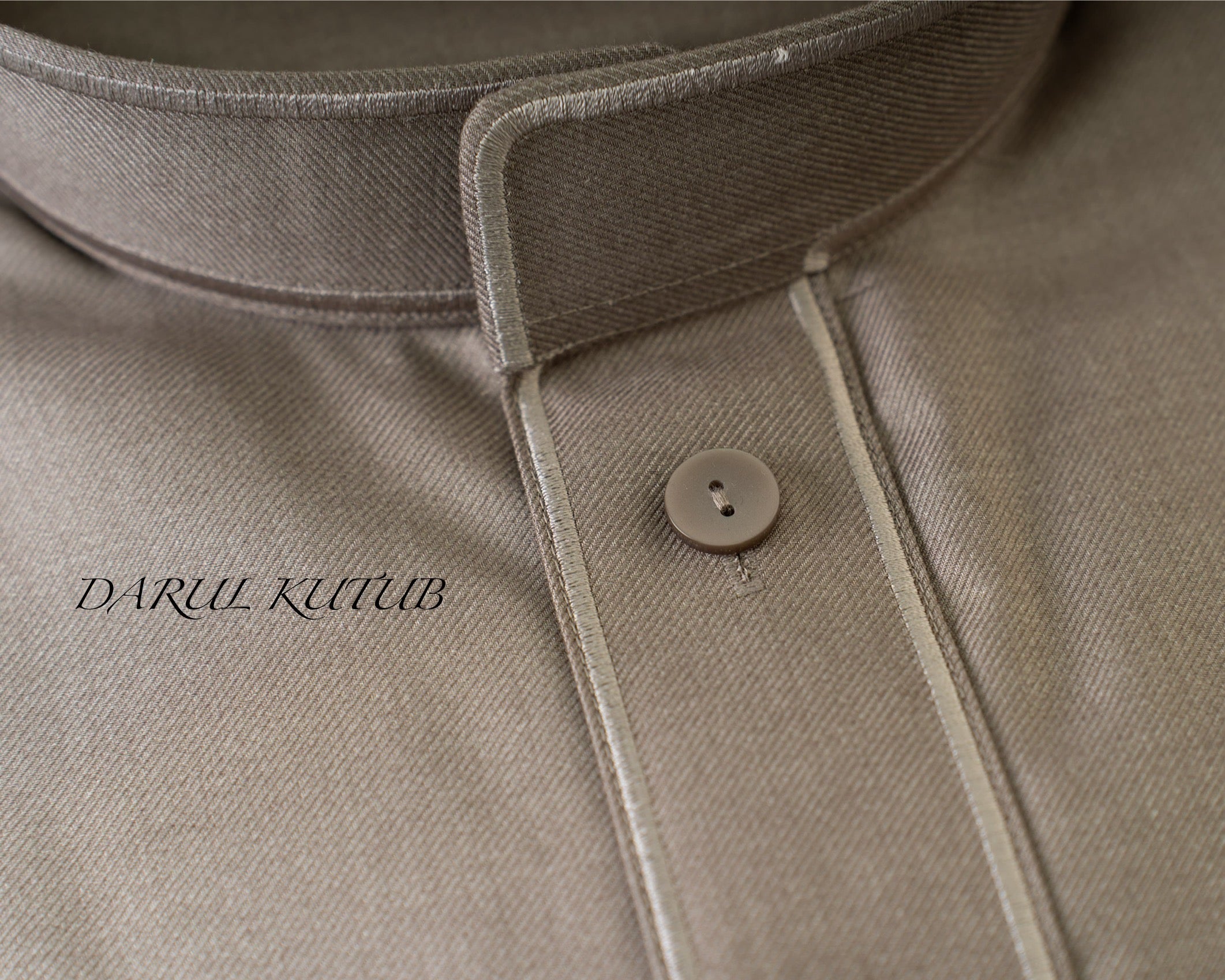 Beige Al Aseel Embroidered Thobe image 5