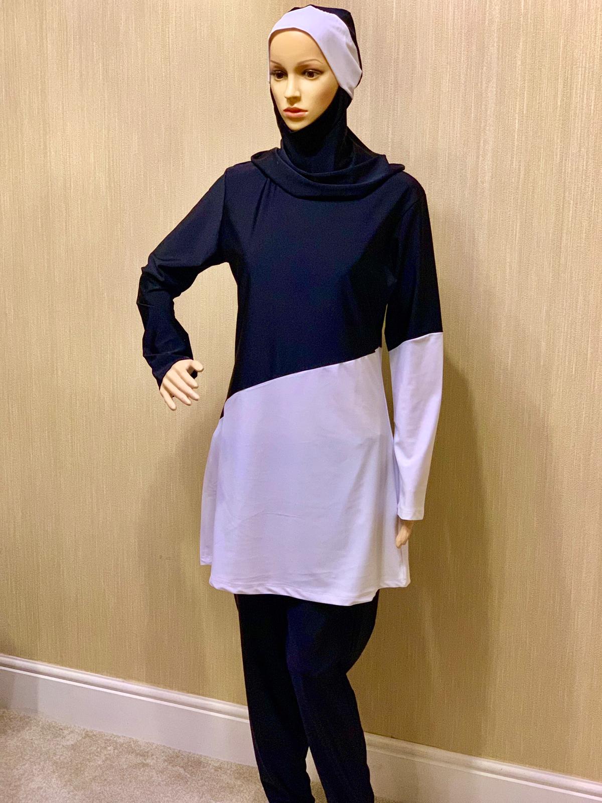 Ladies Swimwear Black & White DK ( Al Sabehah )