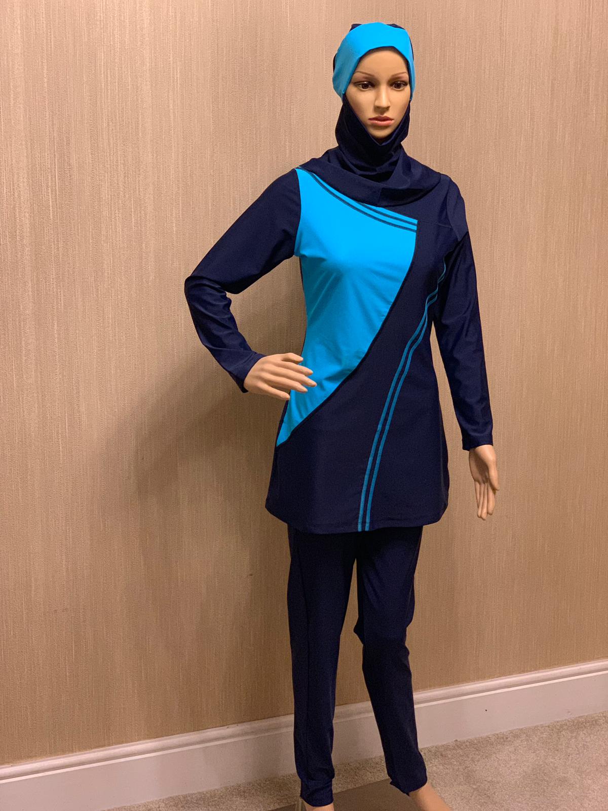 Ladies Swimwear Navy & Blue DK ( Al Sabehah )